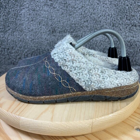 Earth Origins Shoes - Earth Origins Shoes Elana Clogs Womens Size 9.5 Knit Faux Fur Lined Cork Slip On